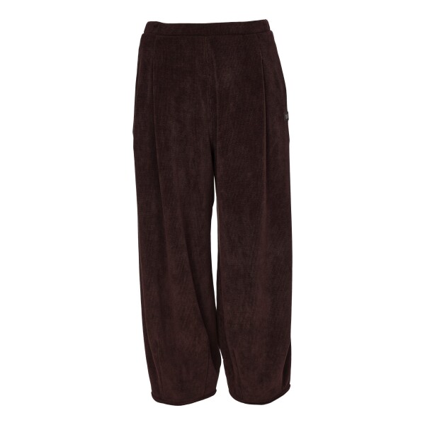 Naya soft cord trousers styled with coordinating funnel neck top and trainers