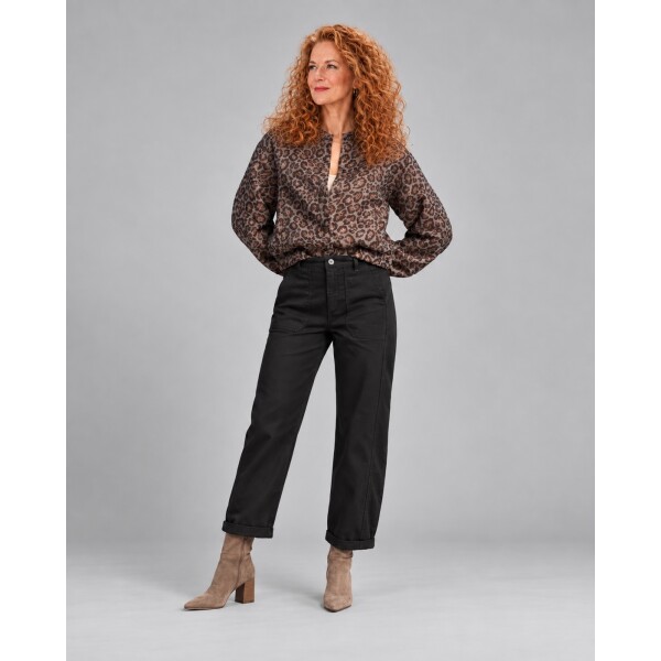 Red Button Margot Fine Twill Jeans in Black SRB5045 model view