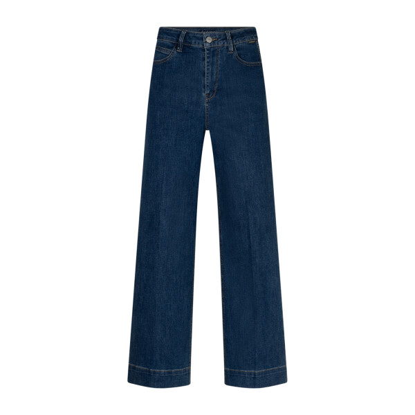 Red Button Conny Jeans Dark Blue Used L28 & L30 front view with high rise waist and wide legs