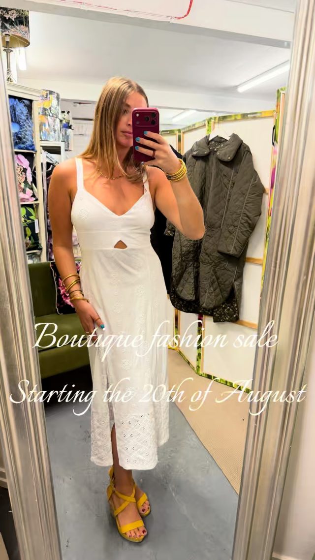 Just to give you a little taster of a small handful of styles on sale at our Boutique Clearance Sale in St Michael's Trading Estate in #Bridport #WestDorset. Here is Leah trying on a few of the occasion pieces. Tomorrow we will share some of the more casual styles.

The sale starts at 12b St Michael's Trading Estate on Thursday 20th at 10am until Sunday 22nd, and then again over the Bank Holiday weekend. Follow the yellow signs to find us, or watch the video posted today.

We have lots of different sized pieces ranging from UK 8-18/20. The pieces worn by Leah range from size 8-12, but in some styles (not all) there may be other sizes available. She is 5ft 2" so some of the styles needed heels! 

@bridport.tic